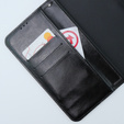 Pattintható tok a Motorola Moto G54 5G, Crazy Horse Wallet, fekete