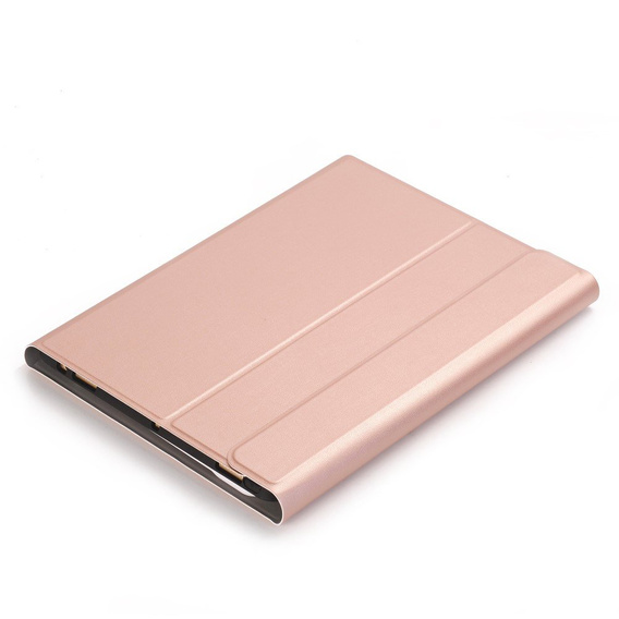 Tok + billentyűzet iPad 7/8/9 10.2 2019/2020/2021, rózsaszín rose gold