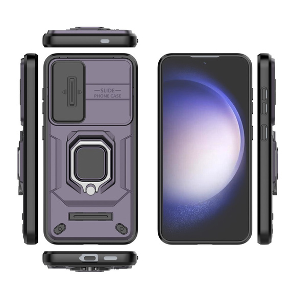 Telefontok a Samsung Galaxy S24, KickStand Camera Lens, lila
