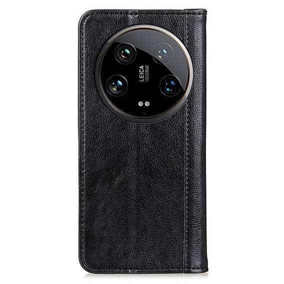 Telefontok a Xiaomi 14 Ultra, Wallet Litchi Leather, fekete