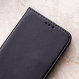 Pattintható tok a Realme C67 4G, Smart Magnetic, fekete + 9H üveg 
