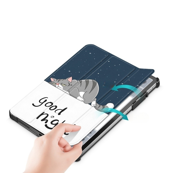 Tok Lenovo Tab P11 Pro Gen 2 TB132FU TB132XU 11.2", pánttal, sleeping cat