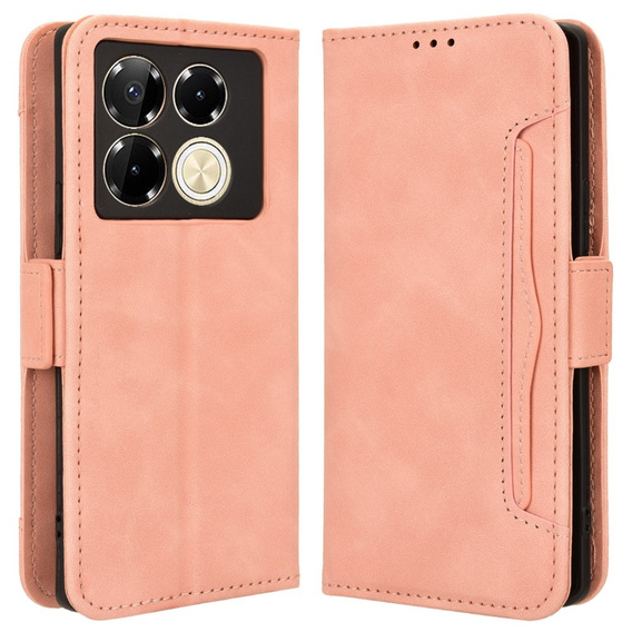 Pattintható tok a Infinix Note 40 Pro, Card Slot, rózsaszín