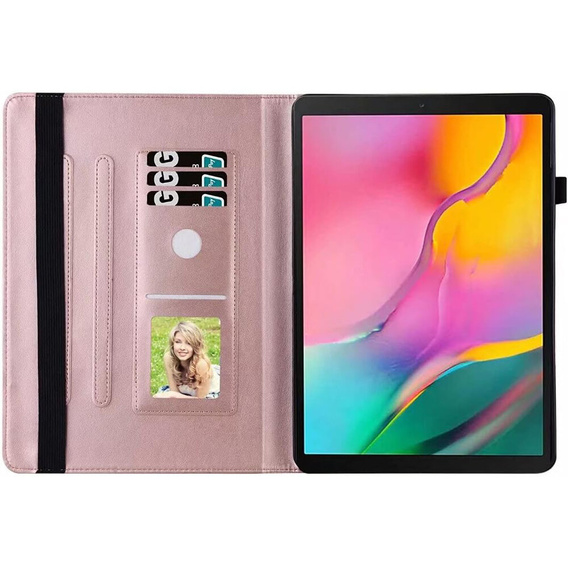 Telefontok a Lenovo Tab M9, Wallet Pen Slot, butterflies, barna