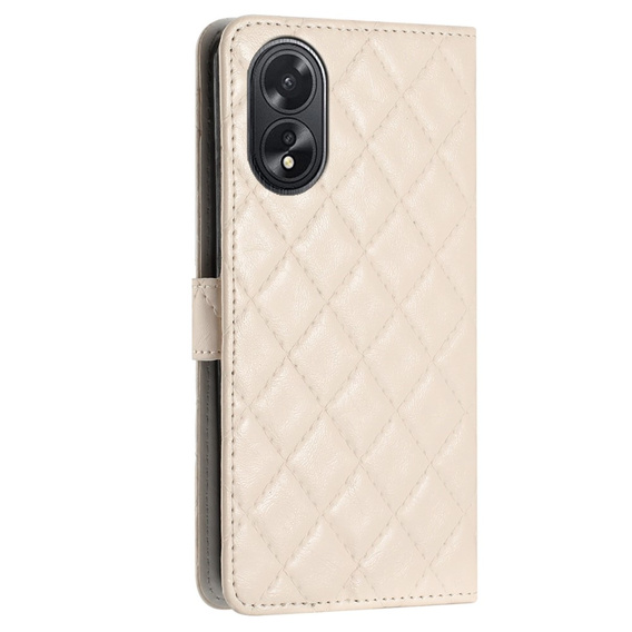 Pattintható tok a Oppo A38 4G / Oppo A18 4G, Wallet, BINFEN COLOR, bézs színű