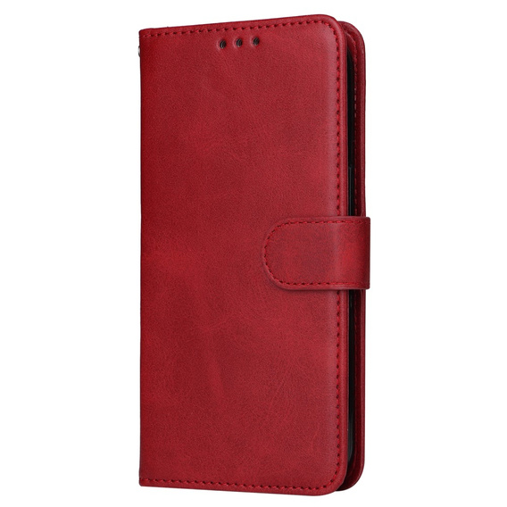 Pattintható tok a Realme C67, Leather Wallet, piros