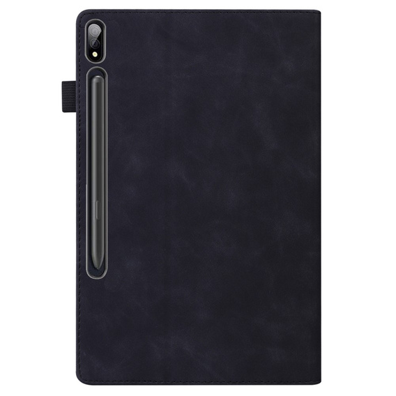 Tok Samsung Galaxy Tab S10 FE+ Plus, Classic, tolltartóval, fekete