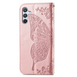 Pattintható tok a Samsung Galaxy A56, Butterfly, rózsaszín rose gold