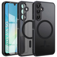 Tok Samsung Galaxy A16-hoz, MagSafe, ERBORD Matt Case, fekete + képernyőüveg