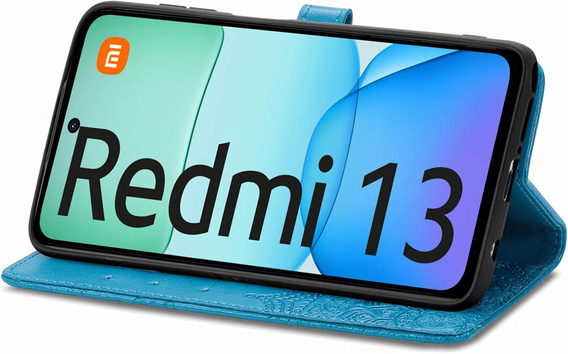 Pattintható tok a Xiaomi Redmi 13, Mandala, kék