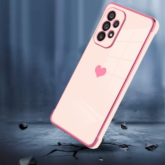 Telefontok a Samsung Galaxy A52/A52S, Electro heart, rózsaszín rose gold