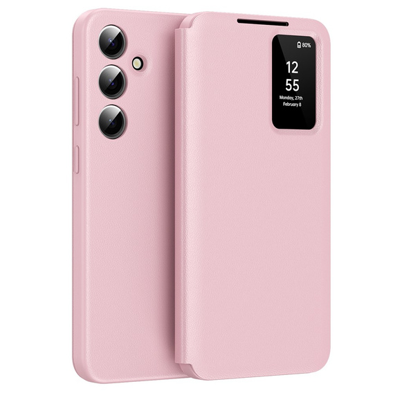Flip tok Samsung Galaxy A55 5G, Smart View Wallet, rózsaszín