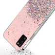 Telefontok a Samsung Galaxy A41, Glittery, rózsaszín