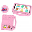 Gyermek tok iPad mini 7.9" 2019/2015/2014/2013/2012 (5/4/3/2/1 gen.), Cute Patterns, állvánnyal, rózsaszín