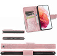 Pattintható tok a Motorola Moto E14, Butterfly, rózsaszín rose gold
