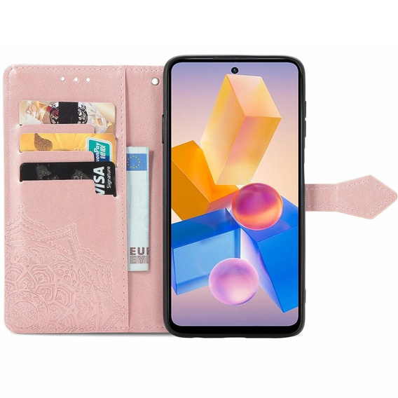Pattintható tok a Infinix Hot 40i, Mandala, rózsaszín
