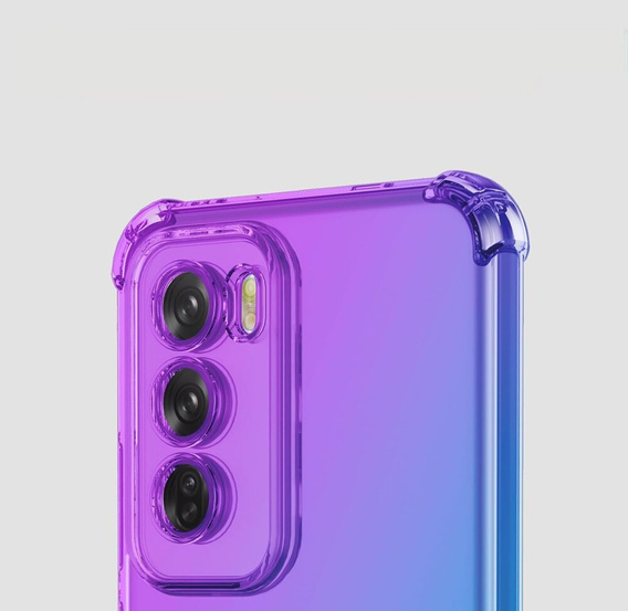 Tok Oppo Reno 12 Pro, Gradient Dropproof, Lila / kék