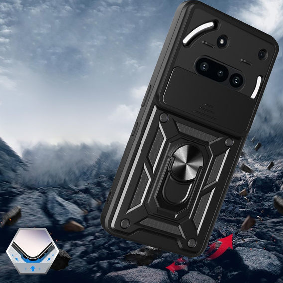 Telefontok a Nothing Phone 3a, CamShield Slide, fekete