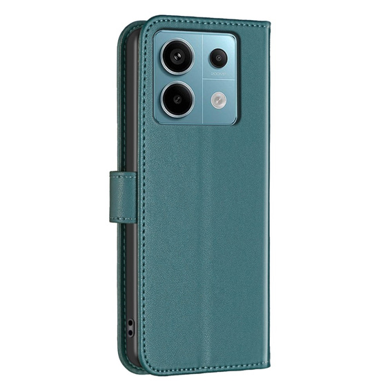 Pattintható tok a Xiaomi Redmi Note 13 Pro 4G / Xiaomi Redmi Note 14S / Xiaomi Poco M6 Pro 4G, BINFEN Wallet, zöld