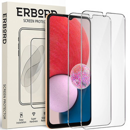 2x edzett üveg a Samsung Galaxy A13 4G/5G, ERBORD 9H Hard Glass a képernyőn