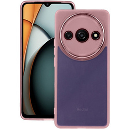 Szilikon tok Xiaomi Redmi A3, kamera védelemmel, átlátszó / rózsaszín