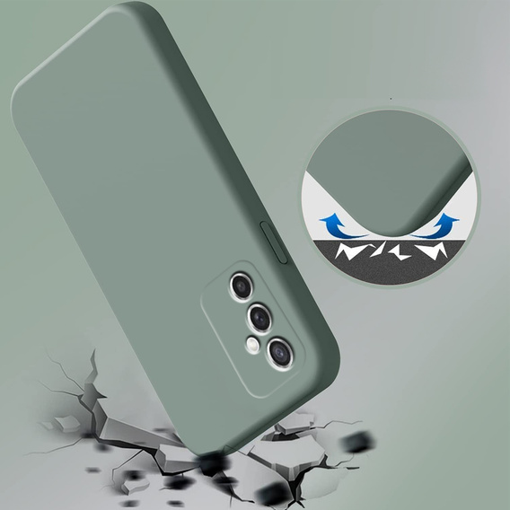 Telefontok a Samsung Galaxy M52 5G, Silicone Lite, sötétzöld