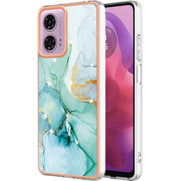 Védő tok Motorola Moto G24 / G24 Power / G04, Marble Slim Case, zöld
