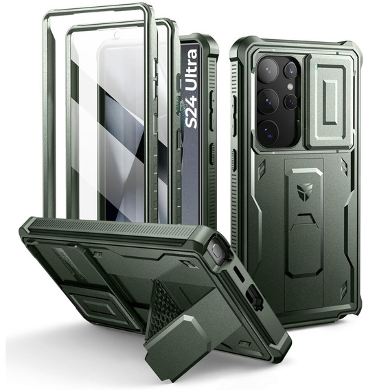 Páncélozott tok a Samsung Galaxy S24 Ultra, Dexnor Full Body (Two Frames), zöld