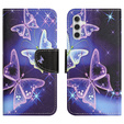 Pattintható tok a Samsung Galaxy M15 5G, Wallet, Sparkling Butterflies