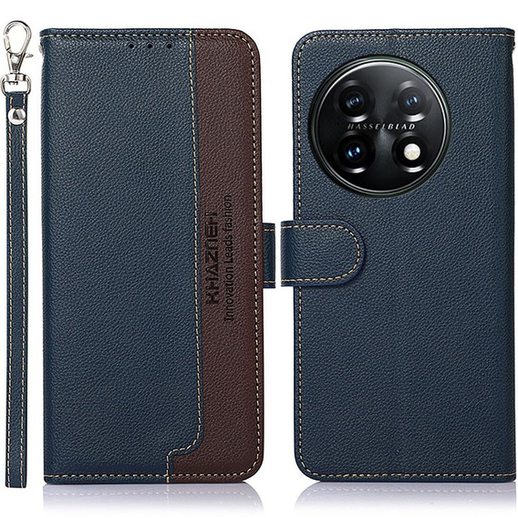Pattintható tok a OnePlus 11 5G, KHAZNEH RFID, Dual Color, sötétkék