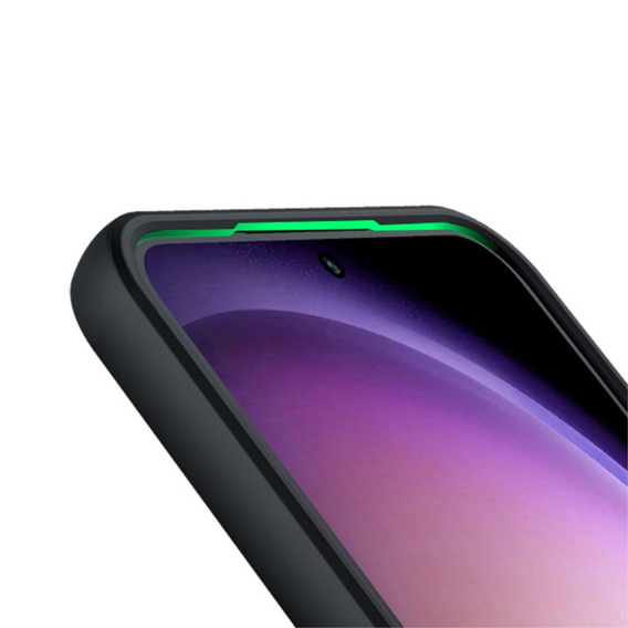 Tok Samsung Galaxy S24, Fusion Hybrid, kameravédelemmel, átlátszó / fekete
