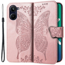 Pattintható tok a Realme 10 4G, Butterfly, rózsaszín rose gold