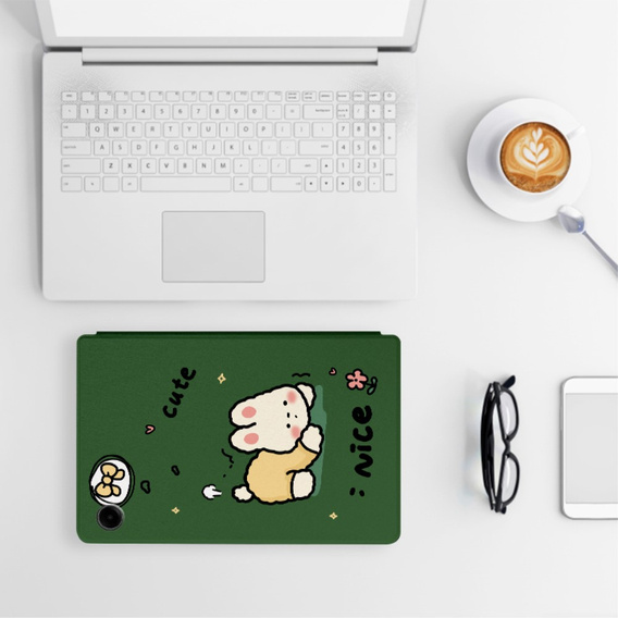 Pattintható tok Samsung Galaxy Tab A9, cute rabbit