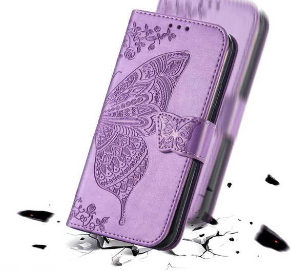 Pattintható tok a Realme 12 Pro 5G / 12 Pro+ 5G, Butterfly, lila