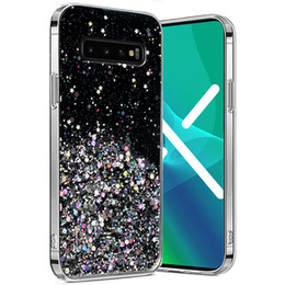 Telefontok a Samsung Galaxy S10 Plus, Glittery, fekete