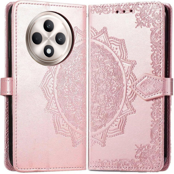 Pattintható tok a Oppo Reno 12FS / 12F, Mandala, rózsaszín rose gold