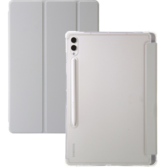 Tok Samsung Galaxy Tab S9 Ultra, Smartcase Hybrid, tolltartó résszel, szürke
