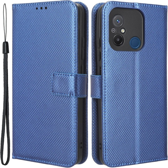Pattintható tok a Xiaomi Redmi 12C, Wallet, Smart Magnet, kék