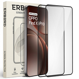 2x ERBORD 3D edzett üveg az Oppo Find X9 Pro készülékhez