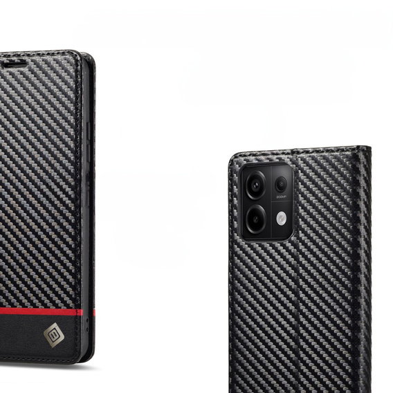 Pattintható tok a Xiaomi Redmi Note 13 Pro 5G, Carbon LC.IMEEKE, fekete