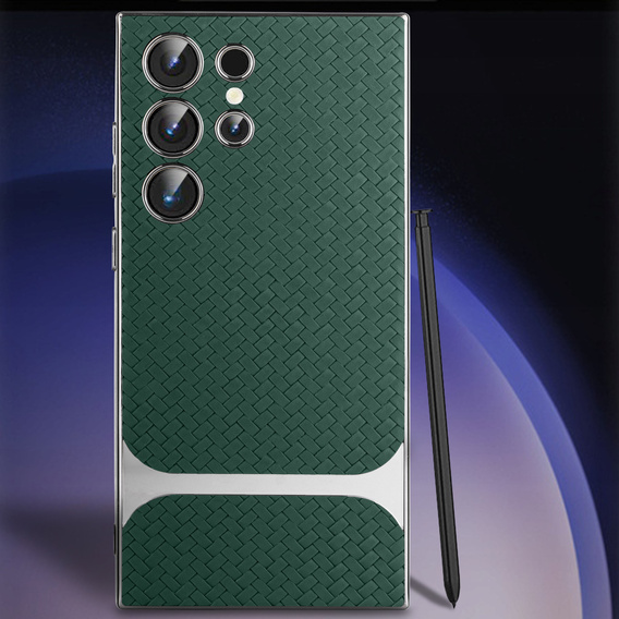 Telefontok a Samsung Galaxy S23 Ultra, GKK Woven Leather, zöld