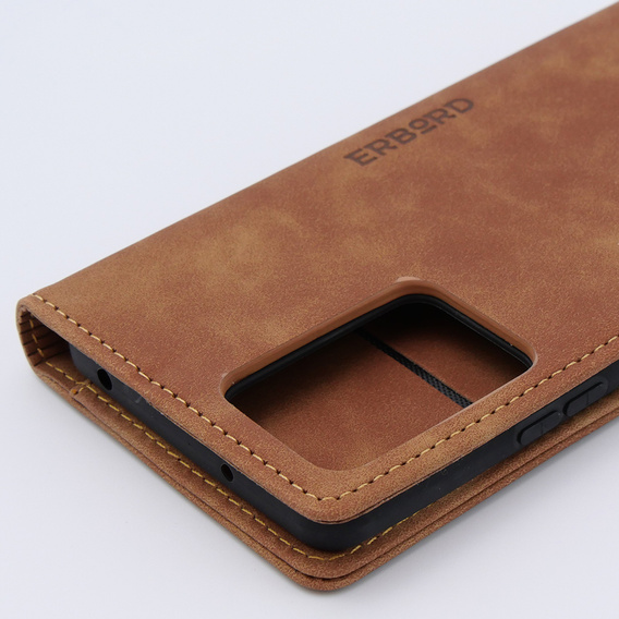 Telefontok a Xiaomi 13 lite, ERBORD Vintage, pénztárca patenttal, barna