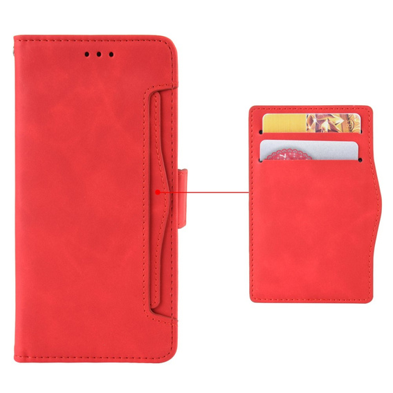 Pattintható tok a Infinix Zero 30 5G, Card Slot, piros