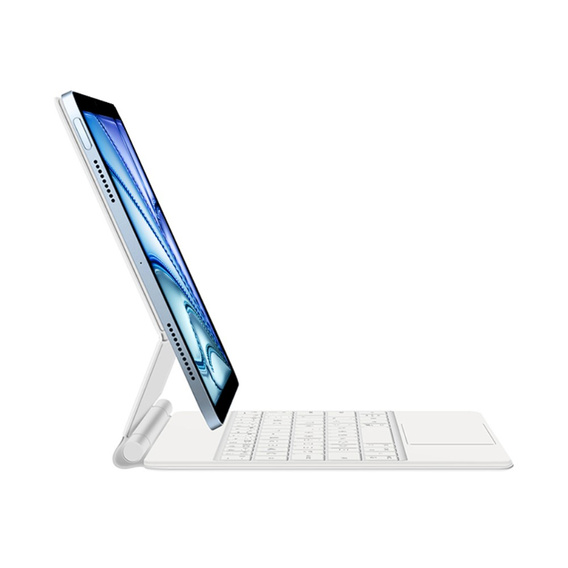 Billentyűzet tok iPad Air 13" 2024, Magnetic Keyboard Touchpad, fehér