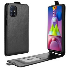 Pattintható tok a Samsung Galaxy M51, Flip, fekete