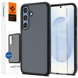 A Spigen tok Samsung Galaxy S25, Ultra Hybrid, fekete / matt + 9H edzett üveg