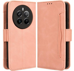 Pattintható tok a Realme 12+ Plus 5G, Card Slot, rózsaszín