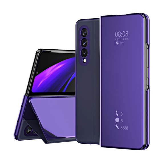 Telefontok a Samsung Galaxy Z Fold3 5G, Clear View, lila