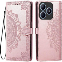 Pattintható tok a Realme C61, Mandala, rózsaszín rose gold