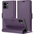 Tok Oppo Reno 13F / Oppo Reno 13FS, ERBORD Glossy Litchi, pénztárca patenttal, lila
